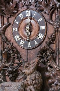 I mentioned I;m German, right? Therefore, I get to use a cuckoo clock. (Source: Wikimedia Commons) 